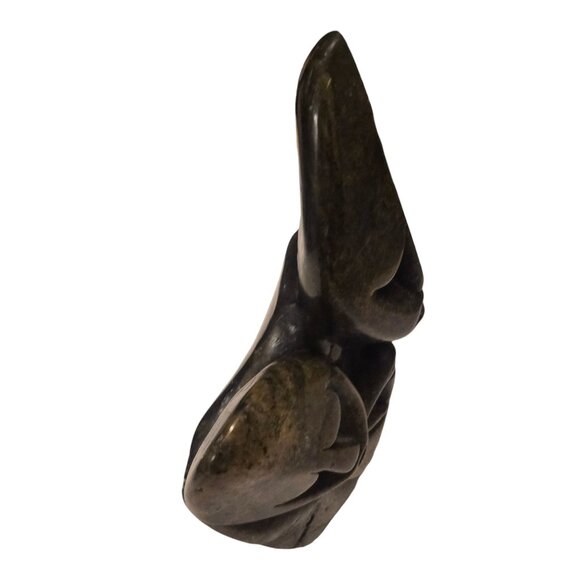 Carved Stone Family Sculpture Trio Statue Home Decor Carving 8 inch - Picture 5 of 16